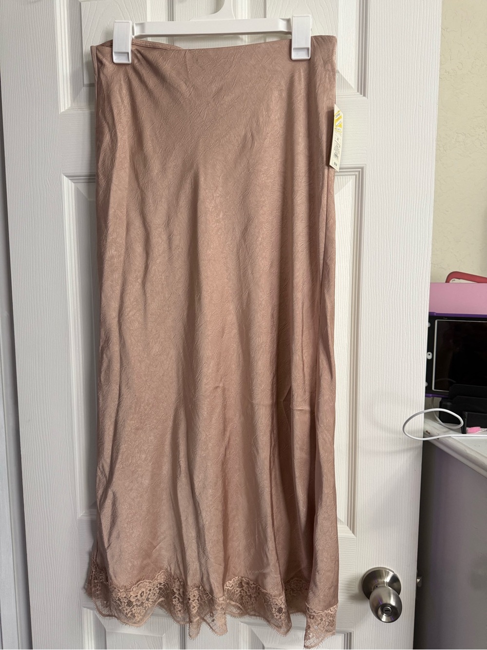 Blush Lace-Trim Maxi Skirt From A New Day - Picture 1 of 4
